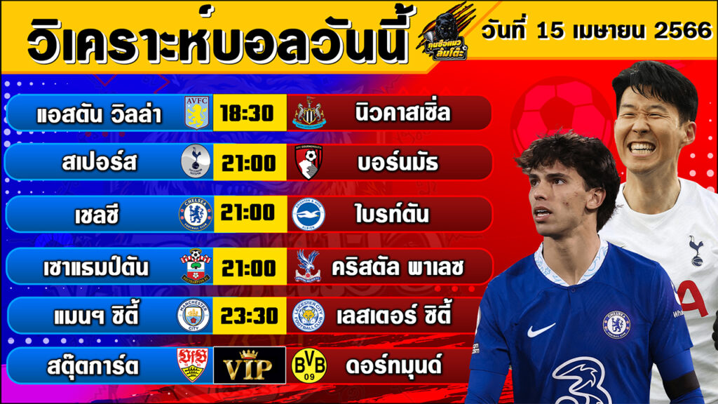 วิเคราะห์บอลวันนี้ Byกุนซือแมว ล้มโต๊ะ | วันเสาร์ที่ 15 เมษายน 2566 | ทีเด็ดบอล | ทีเด็ดบอลววันนี้