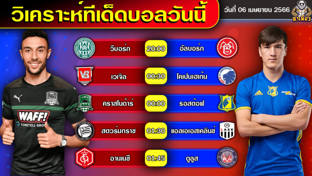 วิเคราะห์บอลวันนี้ By อาเพียวบอลสด วันที่ 06 เมษายน 2566