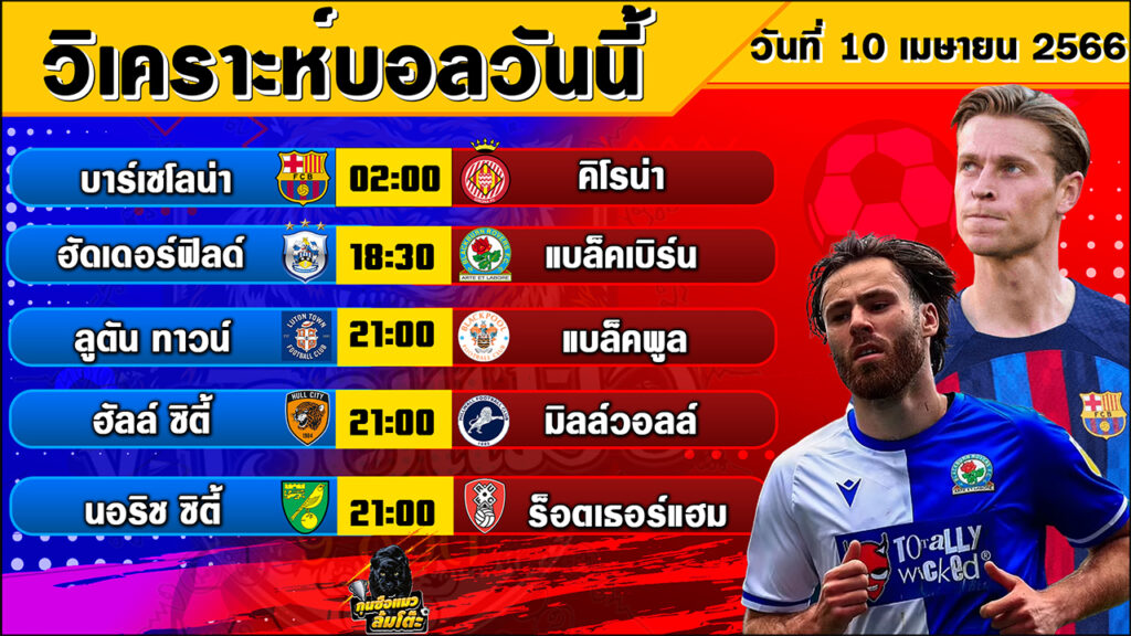 วิเคราะห์บอลวันนี้ Byกุนซือแมว ล้มโต๊ะ | วันจันทร์ที่ 10 เมษายน 2566 | ทีเด็ดบอล |