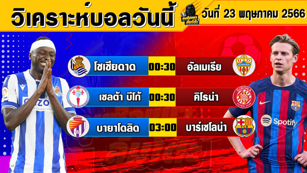 วิเคราะห์บอลวันนี้ | วันอังคารที่ 23 พฤษภาคม 2566 | ทีเด็ดบอล | Byกุนซือแมวล้มโต๊ะ