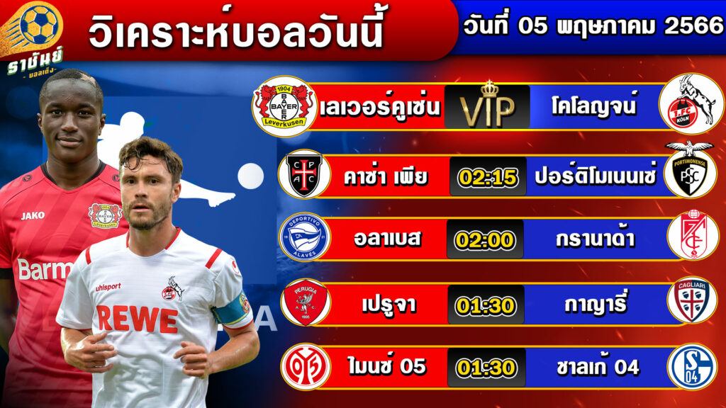 วิเคราะห์บอลวันนี้ | วันศุกร์ที่ 05 พฤษภาคม 2566 | ทีเด็ดบอลเต็ง | By ราชันย์บอลเต็ง EP.61