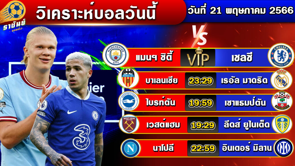 วิเคราะห์บอลวันนี้ | วันอาทิตย์ที่ 21 พฤษภาคม 2566 | ทีเด็ดบอลเต็ง | By ราชันย์บอลเต็ง EP.73