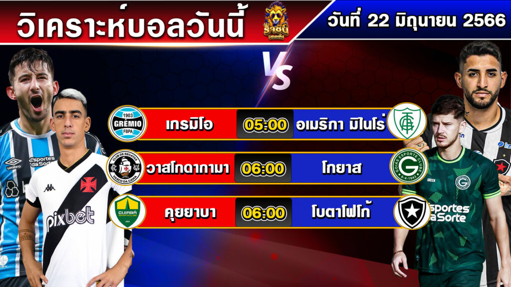 วิเคราะห์บอลวันนี้ | วันพฤหัสบดีที่ 22 มิถุนายน 2566 | ทีเด็ดบอลวันนี้ | By ราชันย์บอลเต็ง