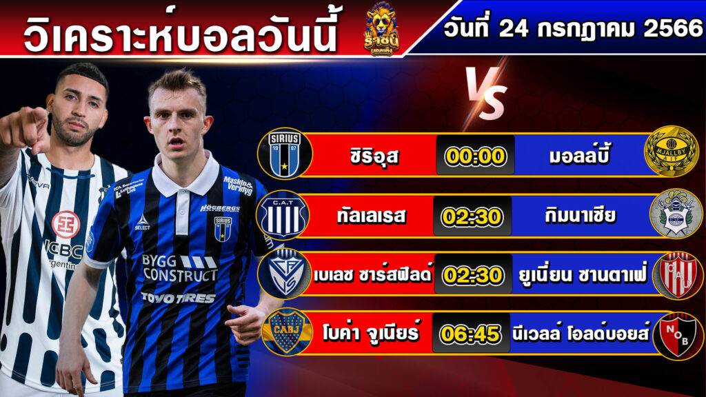 วิเคราะห์บอลวันนี้ | วันจันทร์ที่ 24 กรกฎาคม 2566 | บอลเต็งวันนี้ | By ราชันย์บอลเต็ง EP.112