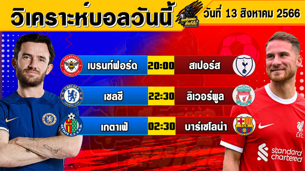 วิเคราะห์บอลวันนี้ | วันอาทิตย์ที่ 13 สิงหาคม 2566 | ทีเด็ดบอลวันนี้ | Byกุนซือแมว ล้มโต๊ะ