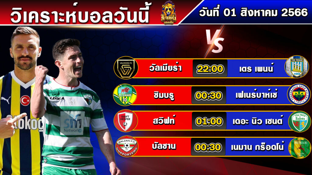 วิเคราะห์บอลวันนี้ | วันอังคารที่ 01 สิงหาคม 2566 | บอลเต็งวันนี้ | By ราชันย์บอลเต็ง EP.118