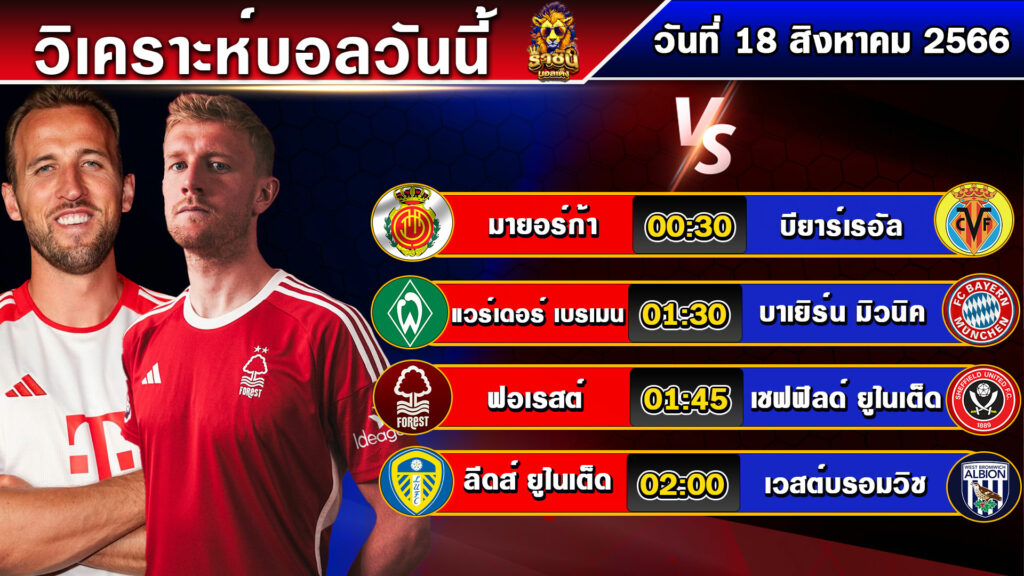 วิเคราะห์บอลวันนี้ | วันศุกร์ที่ 18 สิงหาคม 2566 | บอลเต็งวันนี้ | By ราชันย์บอลเต็ง EP.126