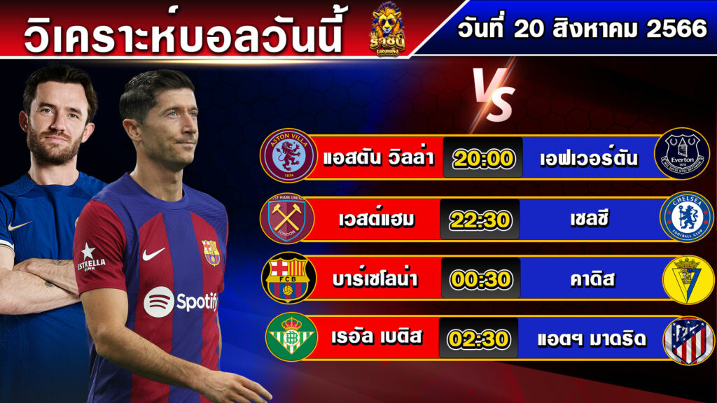 วิเคราะห์บอลวันนี้ | วันอาทิตย์ที่ 20 สิงหาคม 2566 | บอลเต็งวันนี้ | By ราชันย์บอลเต็ง EP.128