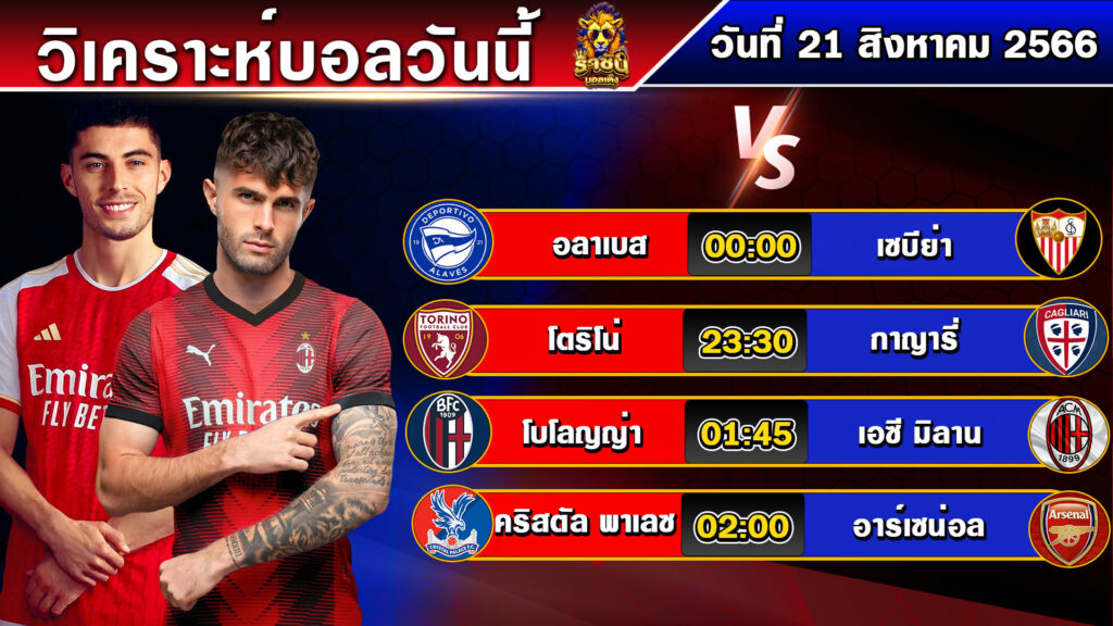 วิเคราะห์บอลวันนี้ | วันจันทร์ที่ 21 สิงหาคม 2566 | บอลเต็งวันนี้ | By ราชันย์บอลเต็ง EP.129