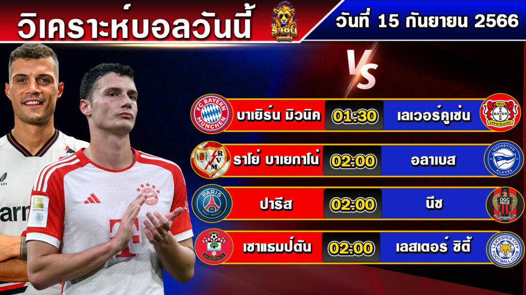 วิเคราะห์บอลวันนี้ | ทีเด็ดบอล | วันที่ 15 กันยายน 2566 | บอลเต็งวันนี้ | By ราชันบอลเต็ง EP.149